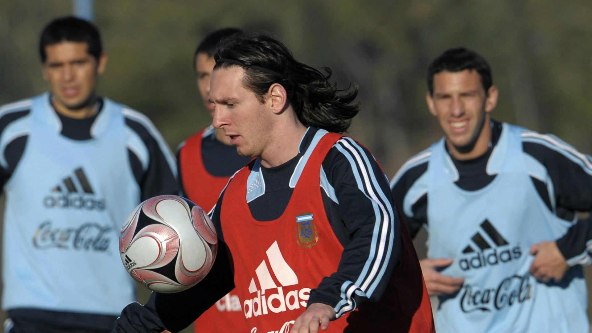 Lionel Messi Juan Roman Riquelme Argentina