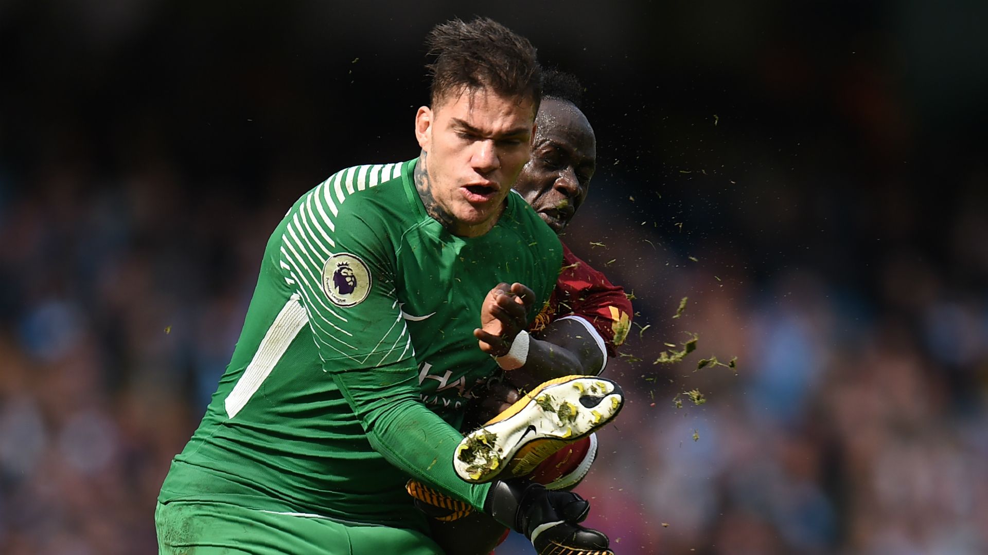 Sadio Mane Ederson Manchester City Liverpool