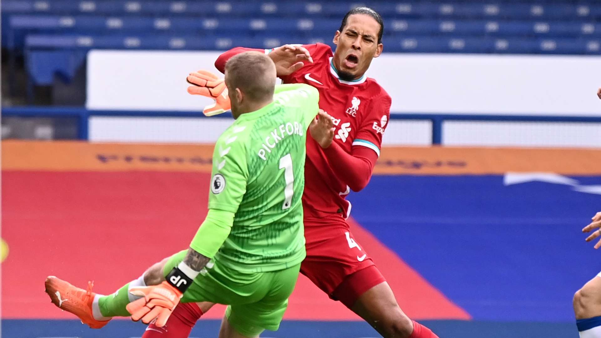 Jordan Pickford Virgil Van Dijk 2020