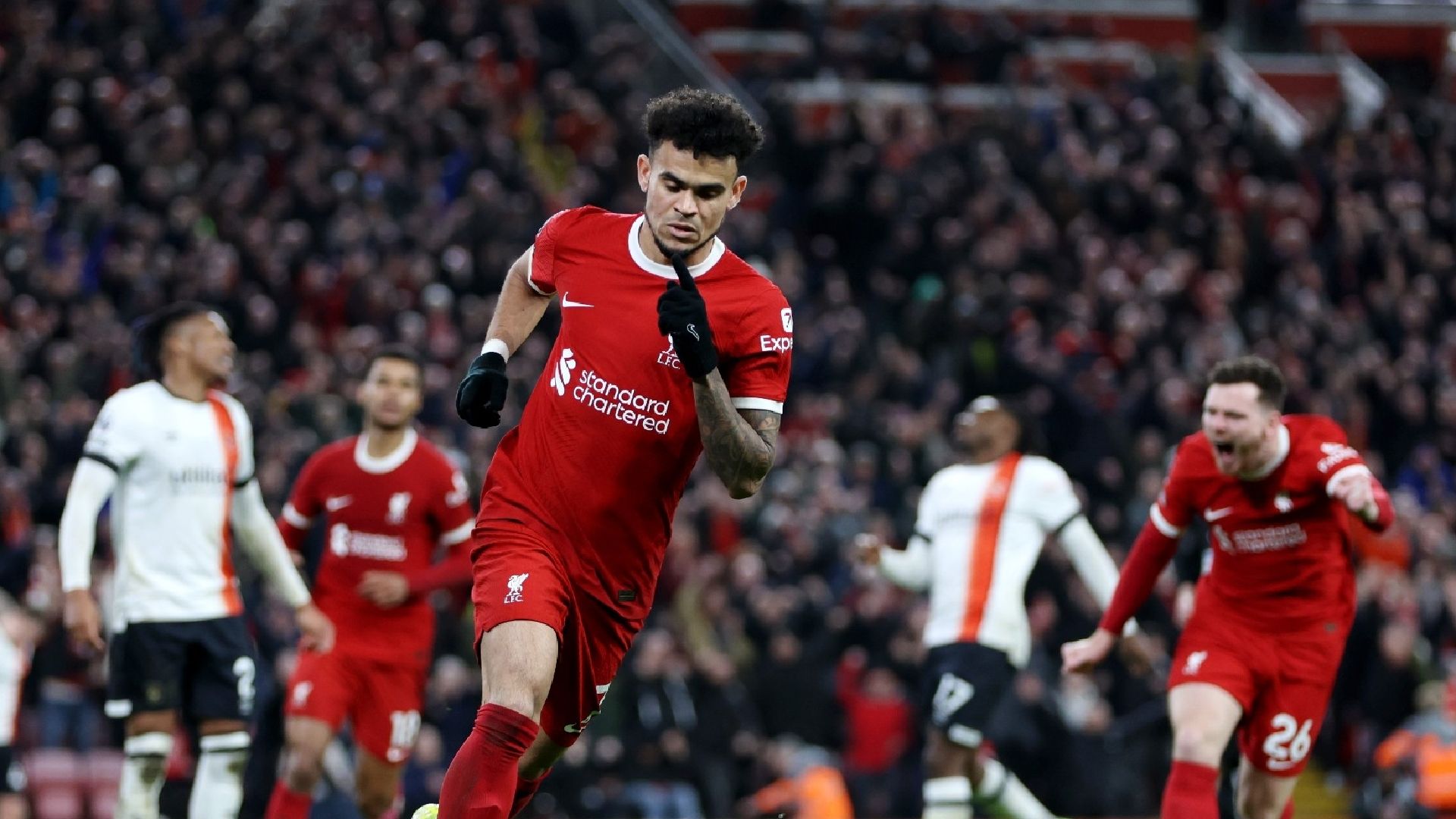 Luis Diaz - Liverpool vs Luton Town Premier League 21022024