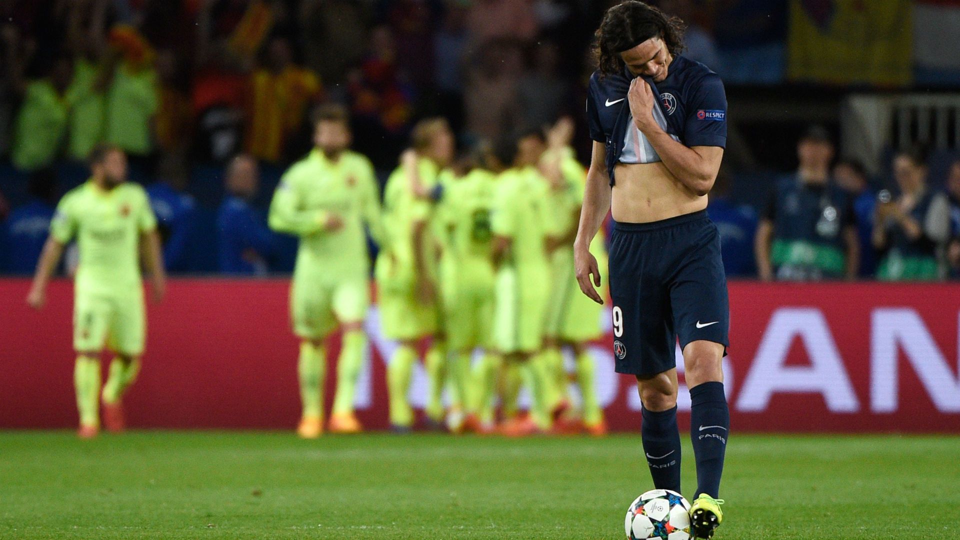 Edinson Cavani Paris SG Barcelona UEFA Champions League 15042015