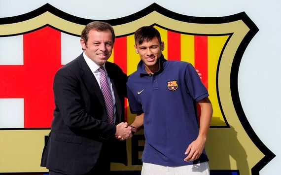 Neymar & Sandro Rosell (Getty)