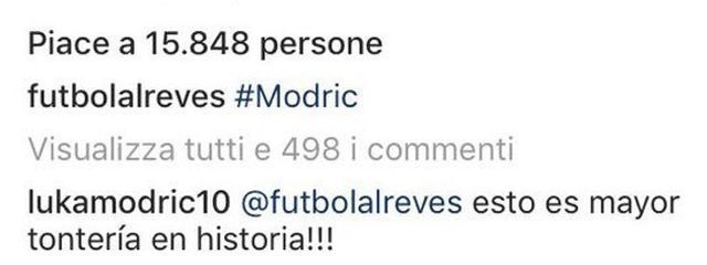 Modric Instagram reakció