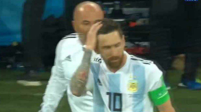 Messi Sampaoli talk