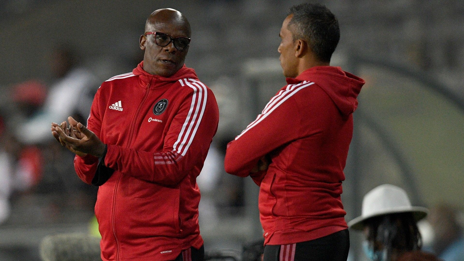 Fadlu Davids and Mandla Ncikazi co coaches of Orlando Pirates.