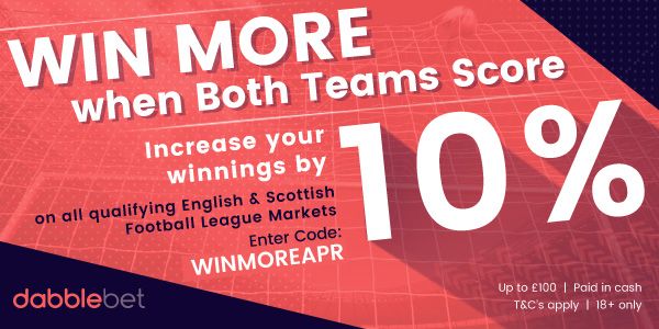 dabblebet BTTS you win more April