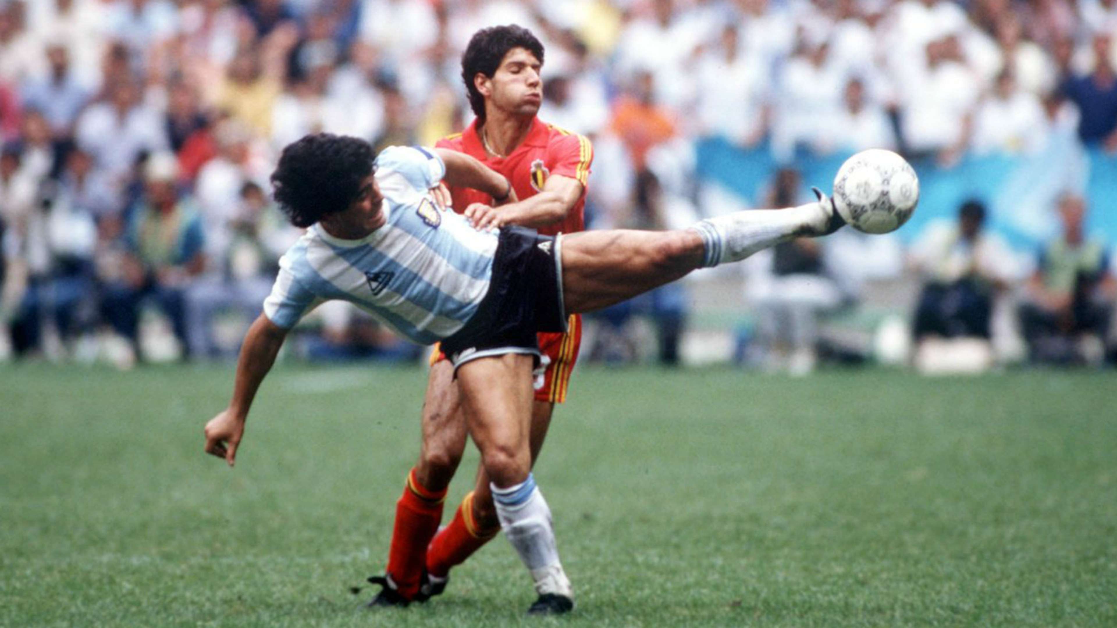 Diego Maradona Enzo Scifo Copa del Mundo 1986