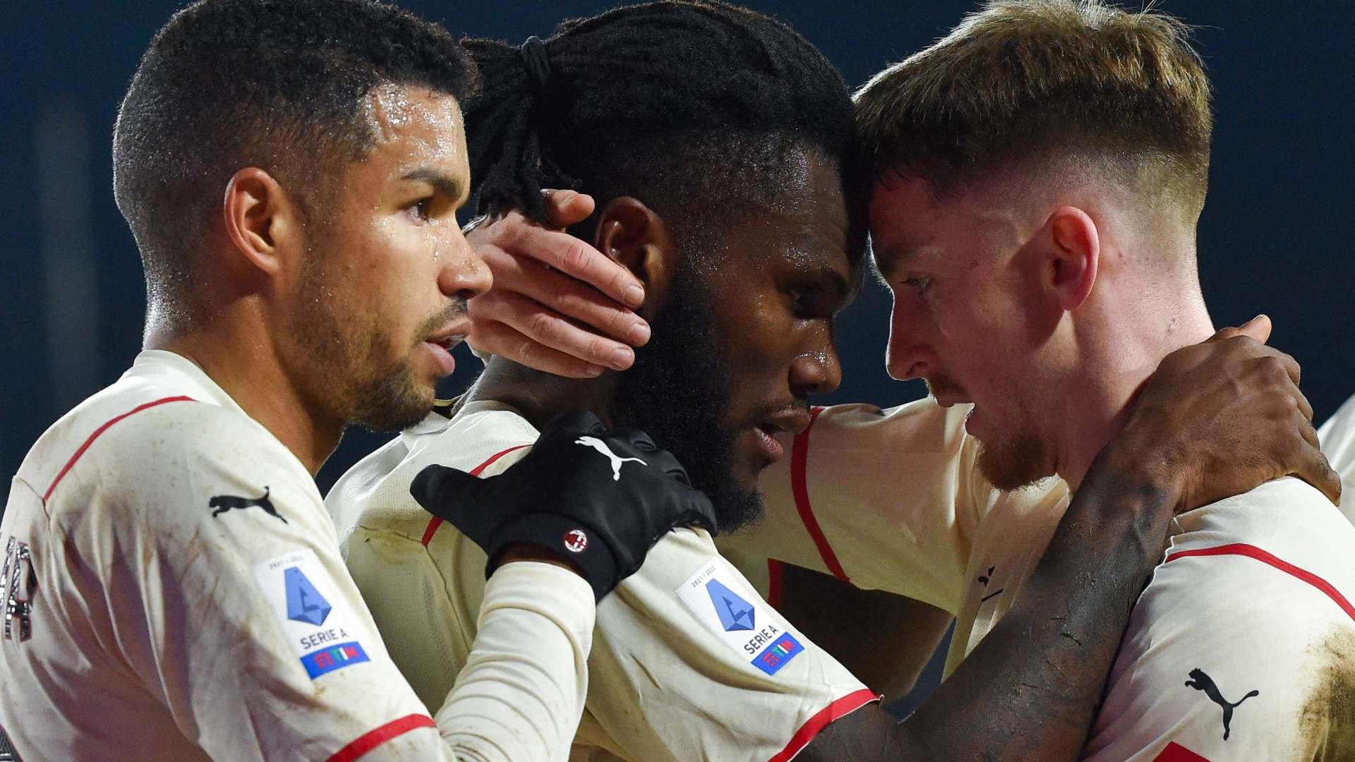 Messias Kessié Saelemakers Empoli Milan celebrating Serie A