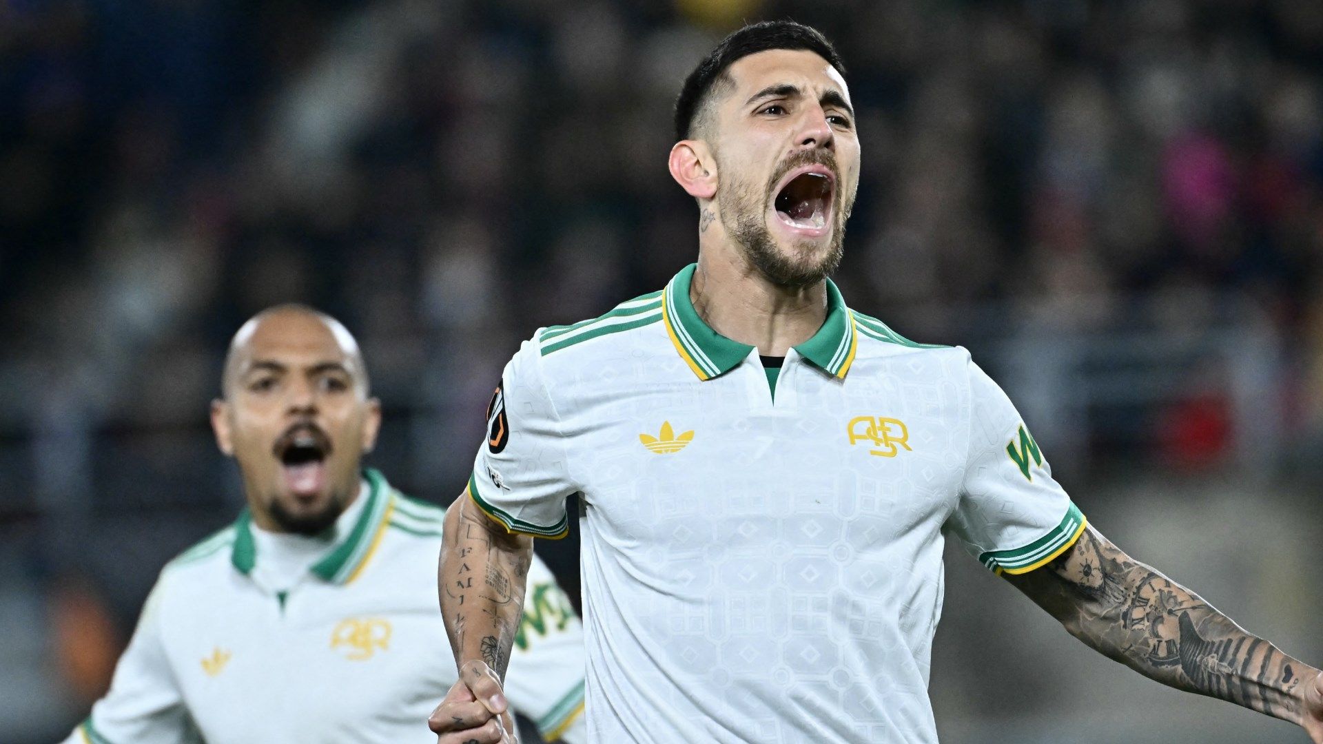 Pellegrini Roma esultanza