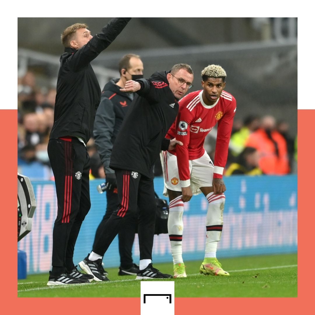 Ralf Rangnick Marcus Rashford Manchester United Premier League 2021-22 GFX