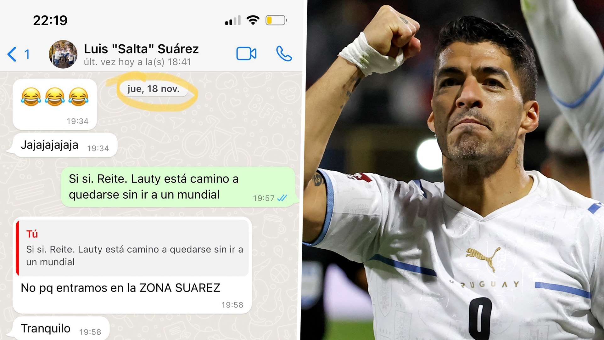 Luis Suarez WhatsApp Martín Rodriguez Nader