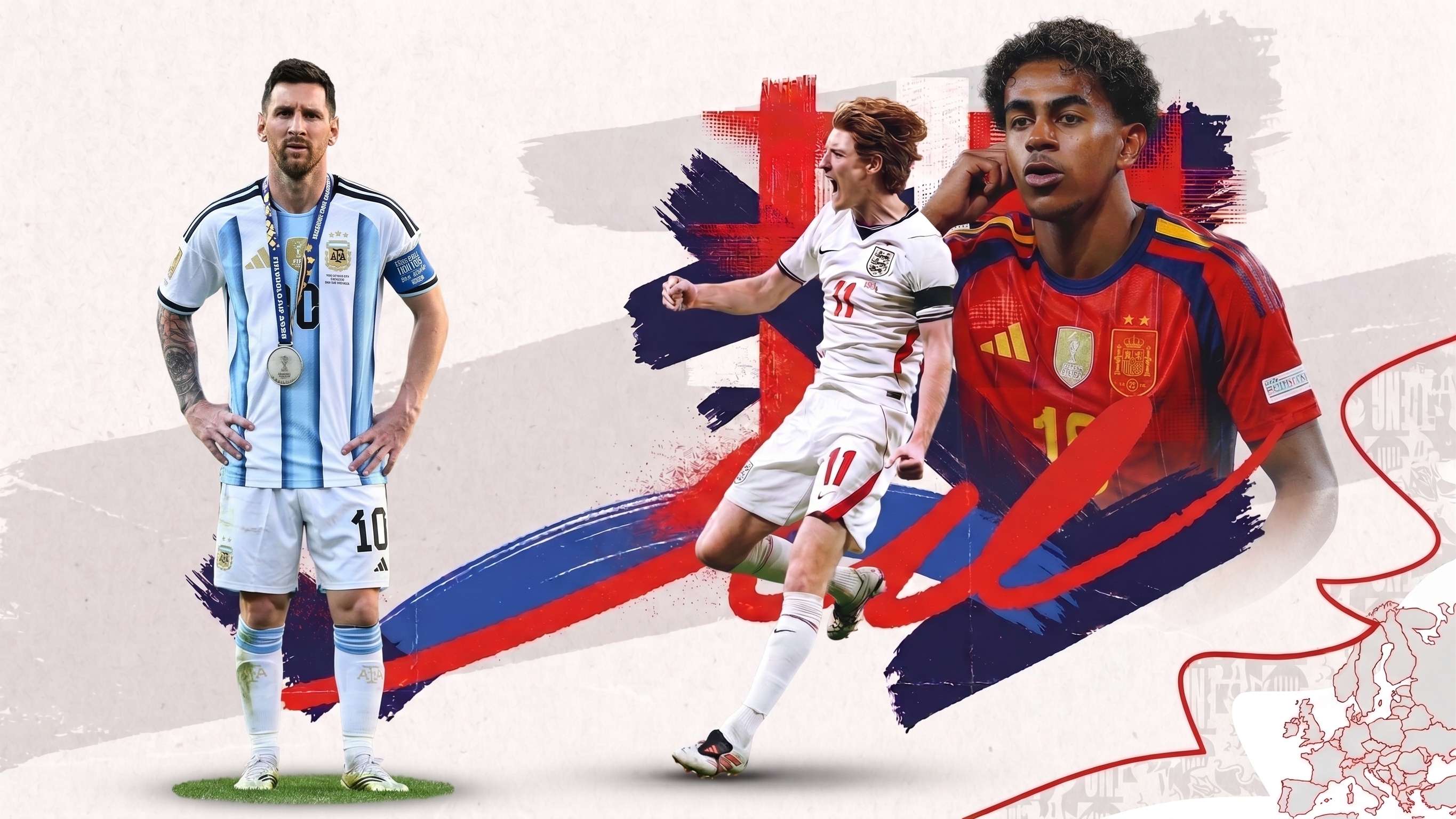 GOAL ONLY England Spain Messi GFX