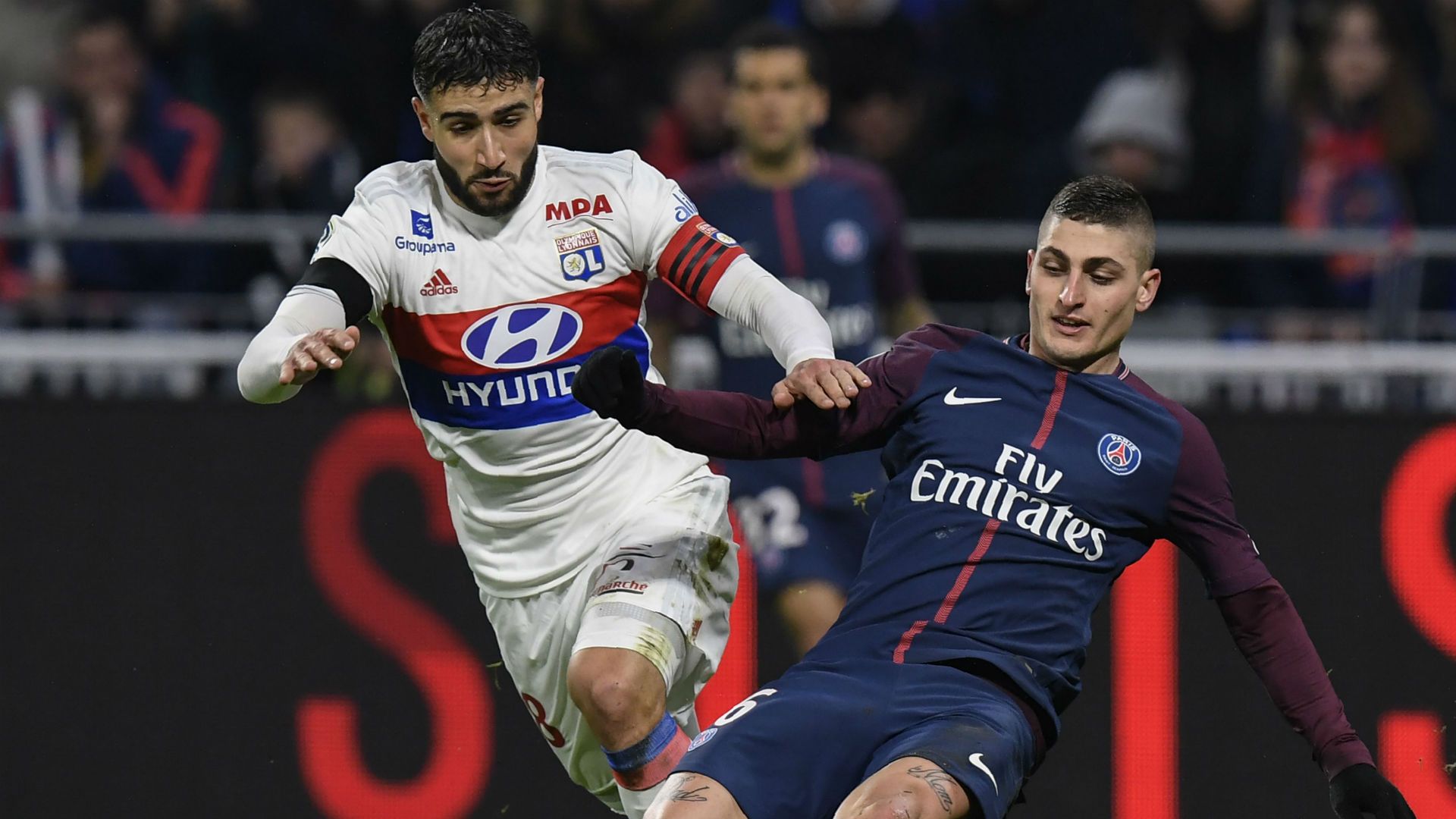 Nabil Fekir Marco Verratti Lyon PSG Ligue 1 21012018