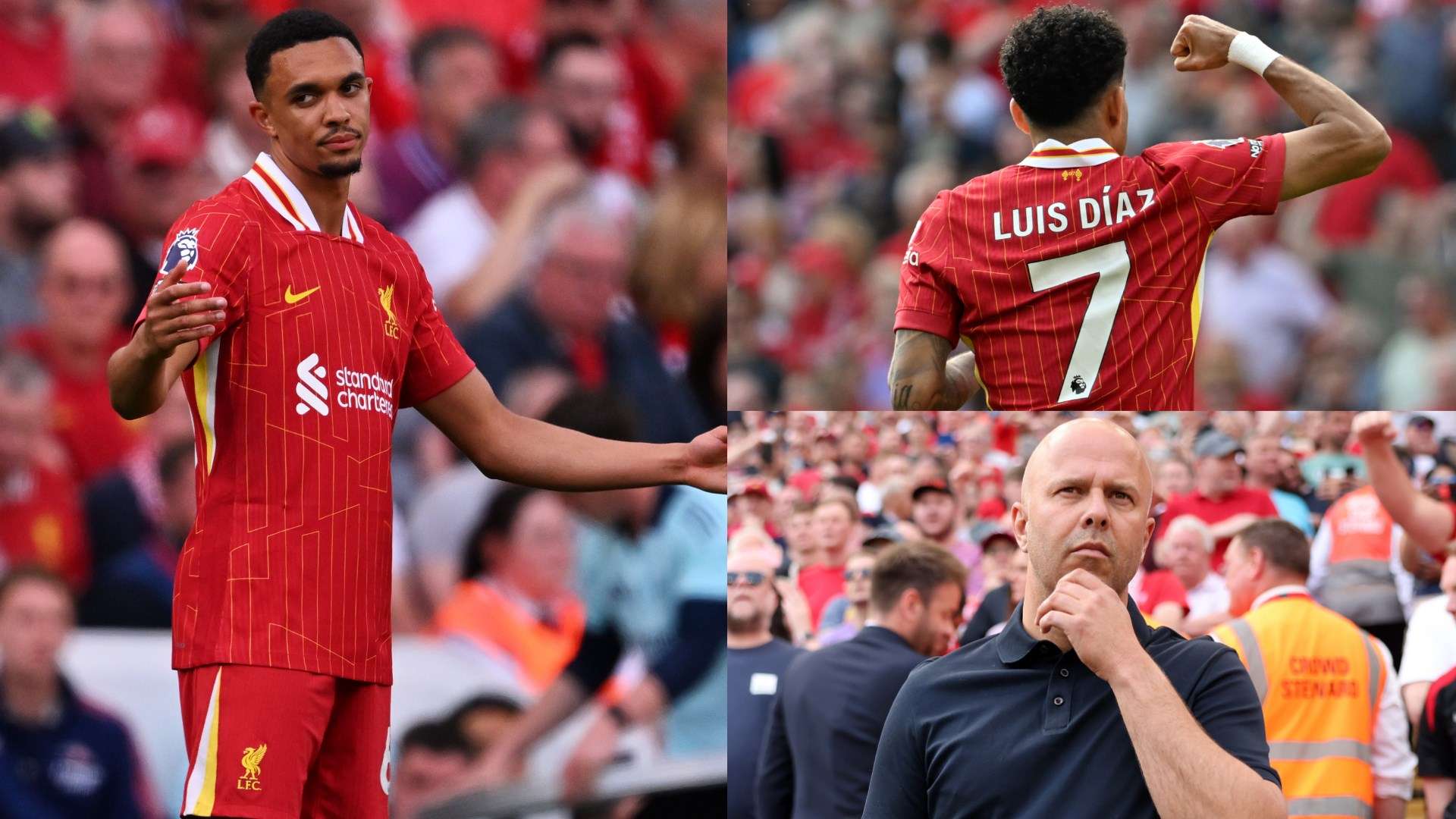 Trent Alexander-Arnold Luis Diaz Liverpool Arsenal Premier League 2025
