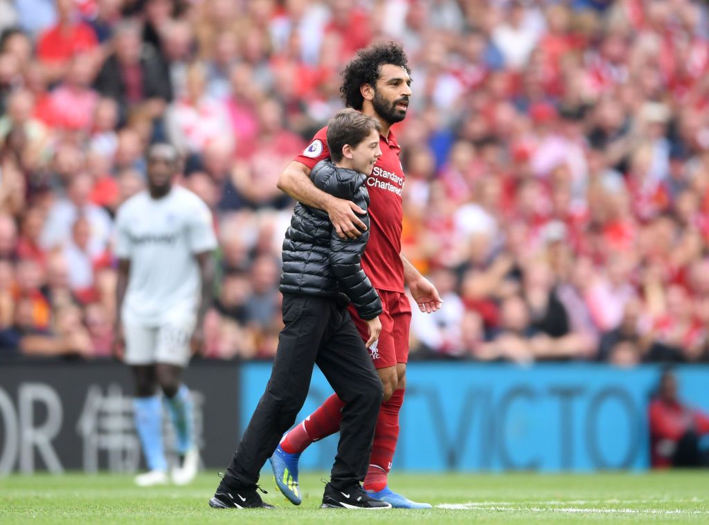 Salah and a young fan