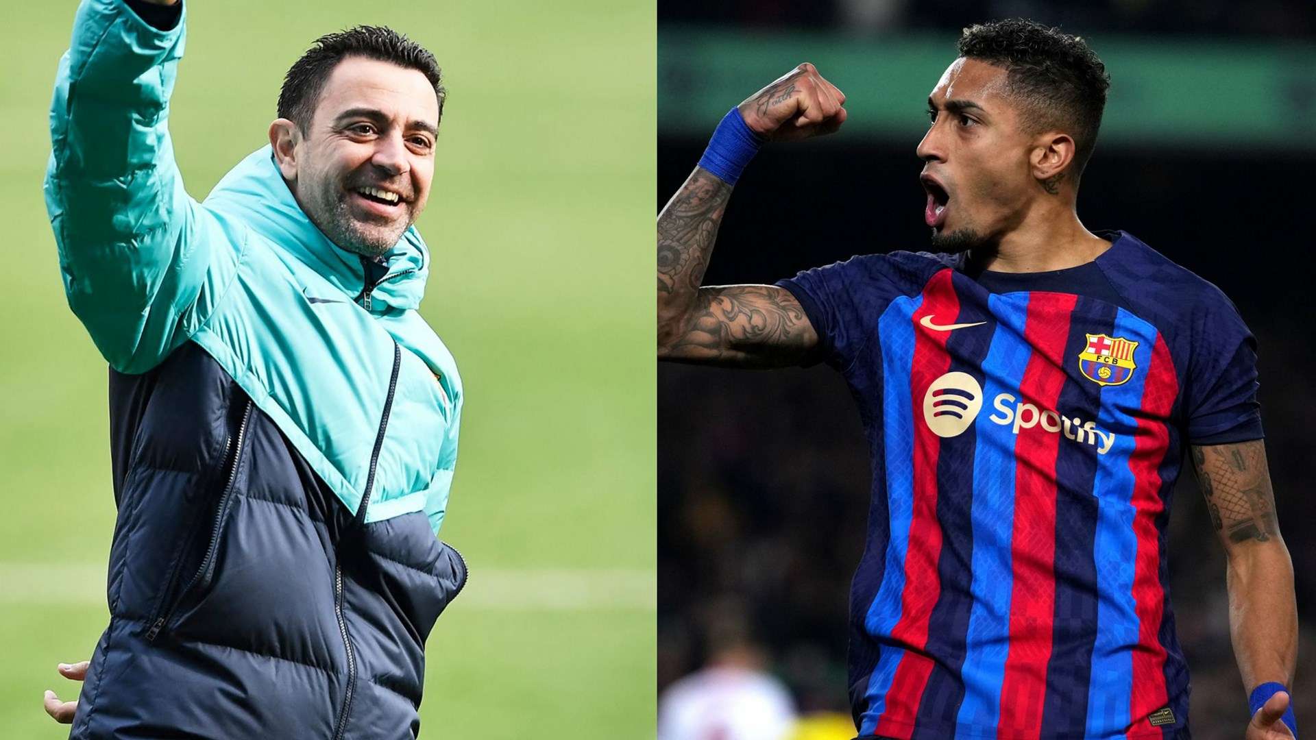 Xavi Raphinha Barcelona GFX