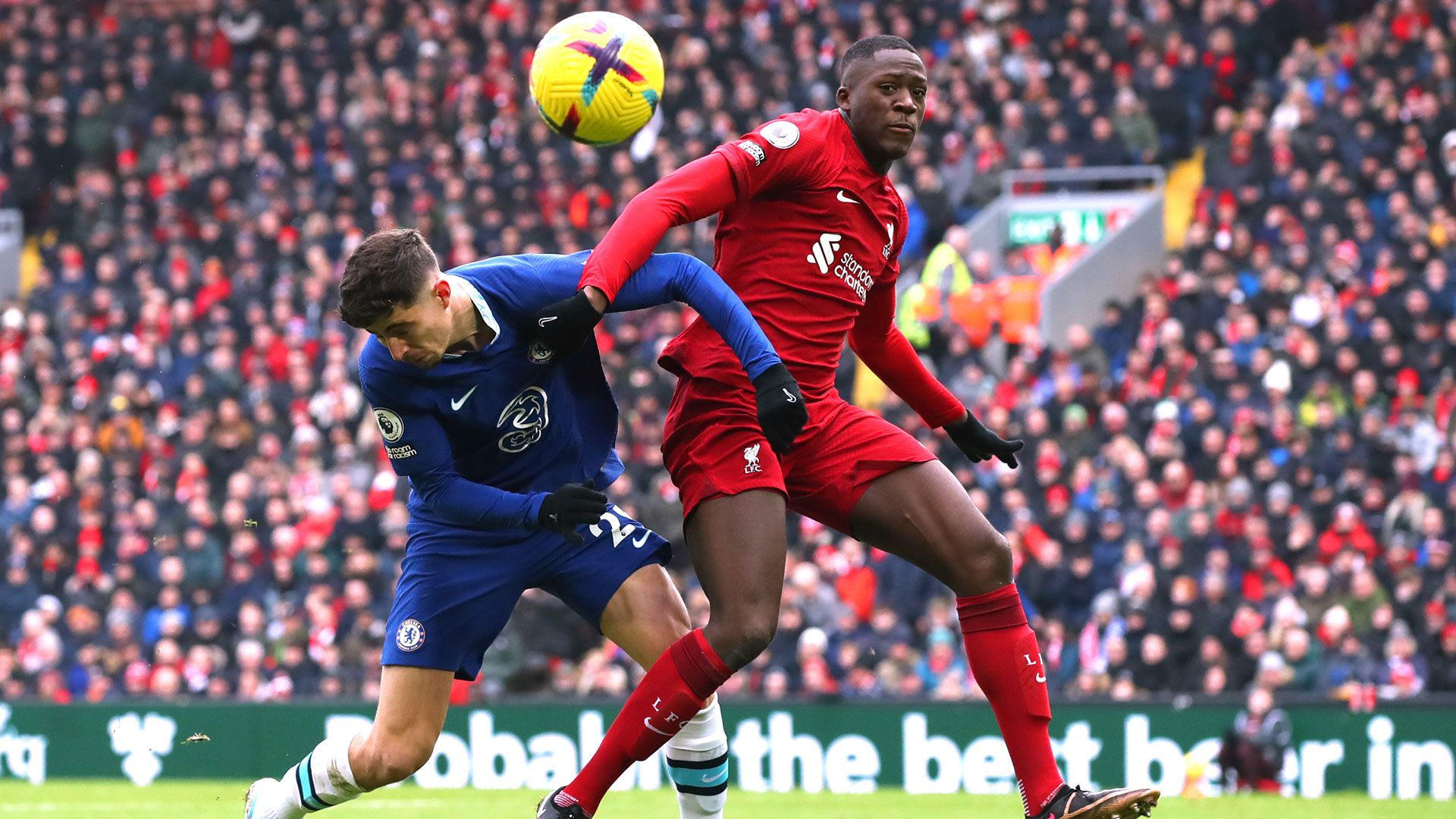 Kai Havertz Ibrahima Konate Chelsea Liverpool 2022-23