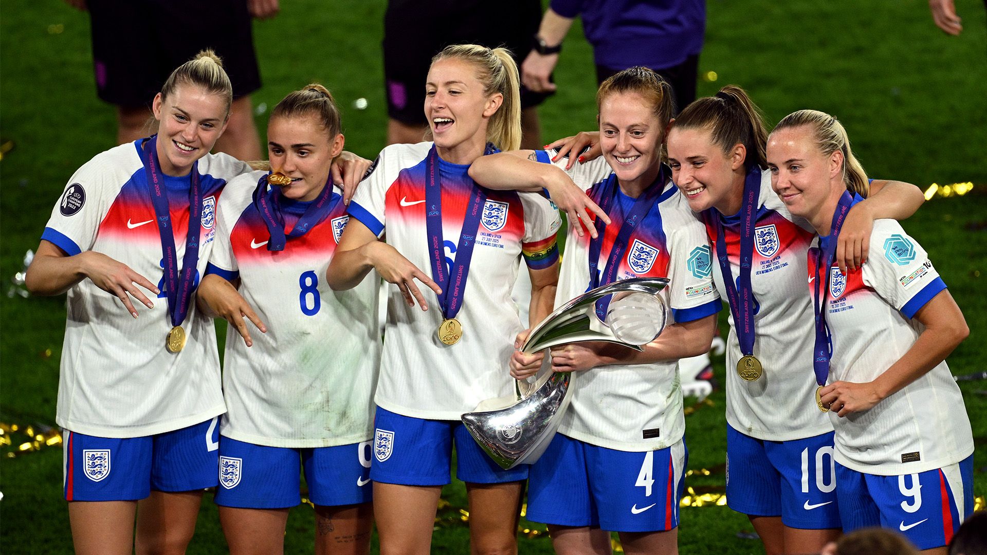 England Women's Euro 2025 celebration