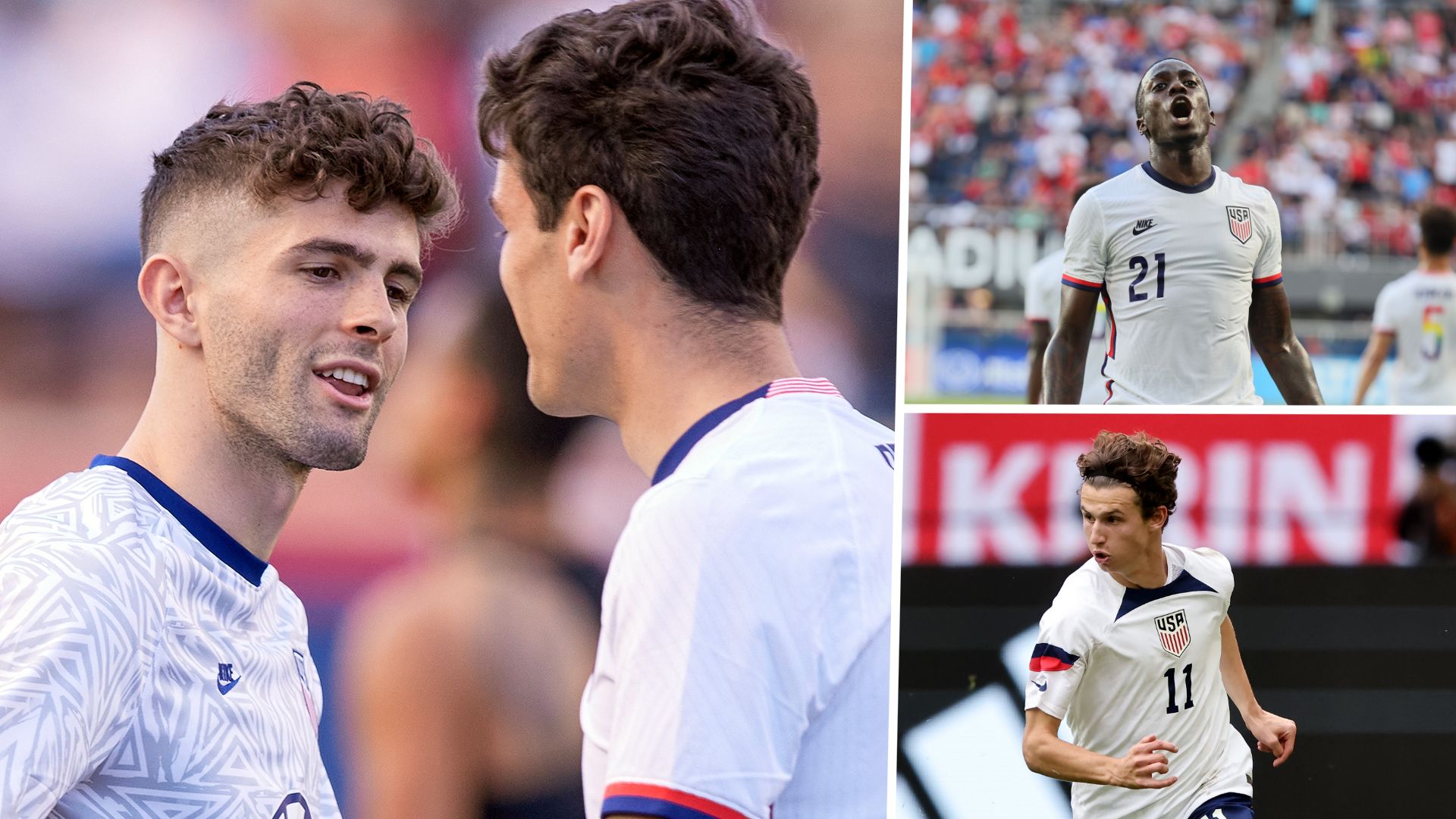Pulisic Reyna Weah Aaronson splitt