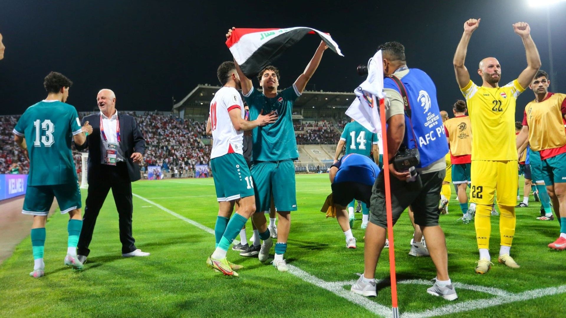 Selebrasi pemain Irak