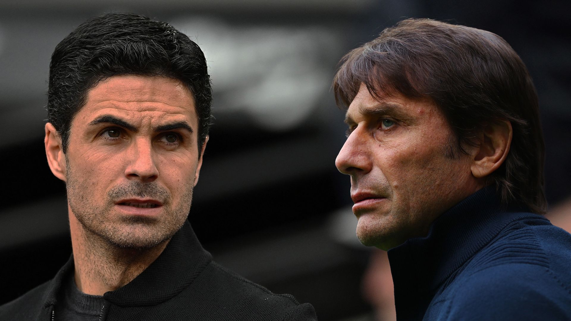 Mikel Arteta Antonio Conte Arsenal Spurs 2021-22 GFX