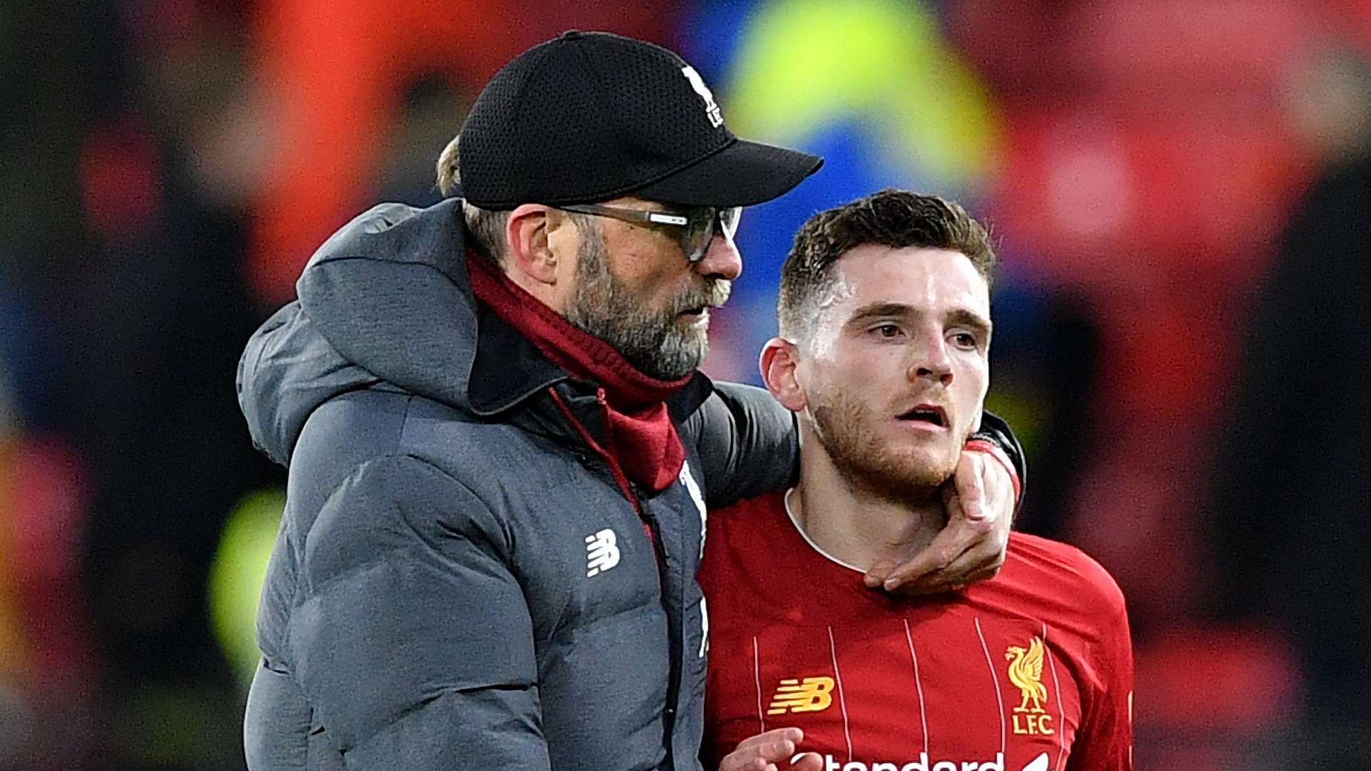 Jurgen Klopp Andy Robertson Liverpool Watford 2019-20