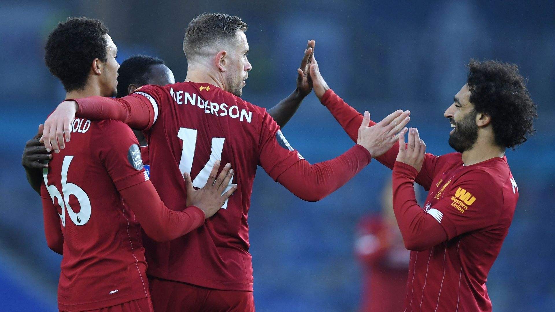 Liverpool celebrate vs Brighton