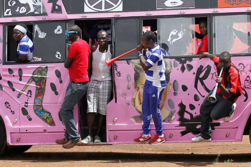 AFC Leopards fans arrive in Kisumu for their match against Muhoroni Youth