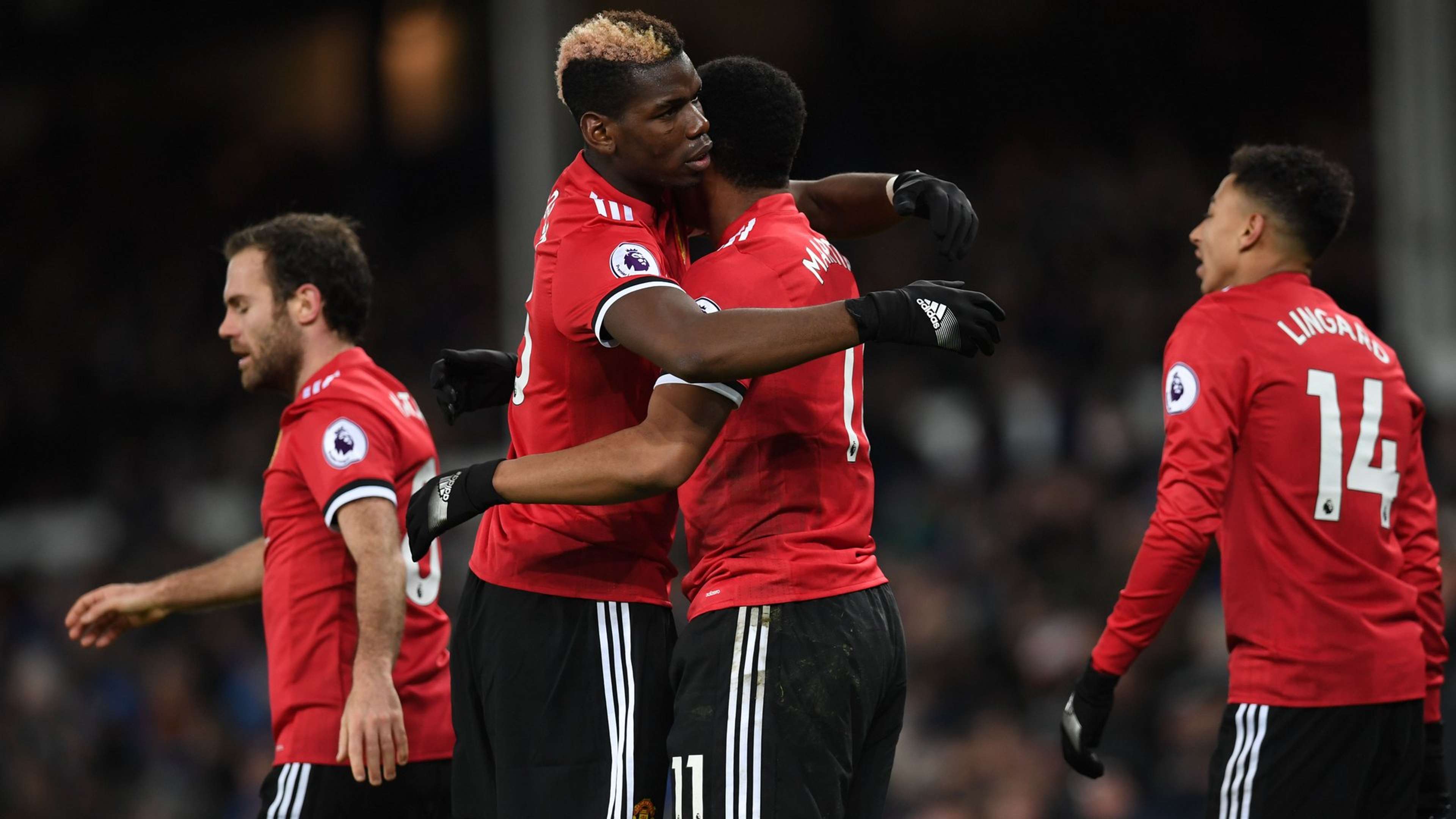 Paul Pogba Anthony Martial Manchester United EPL 01012018