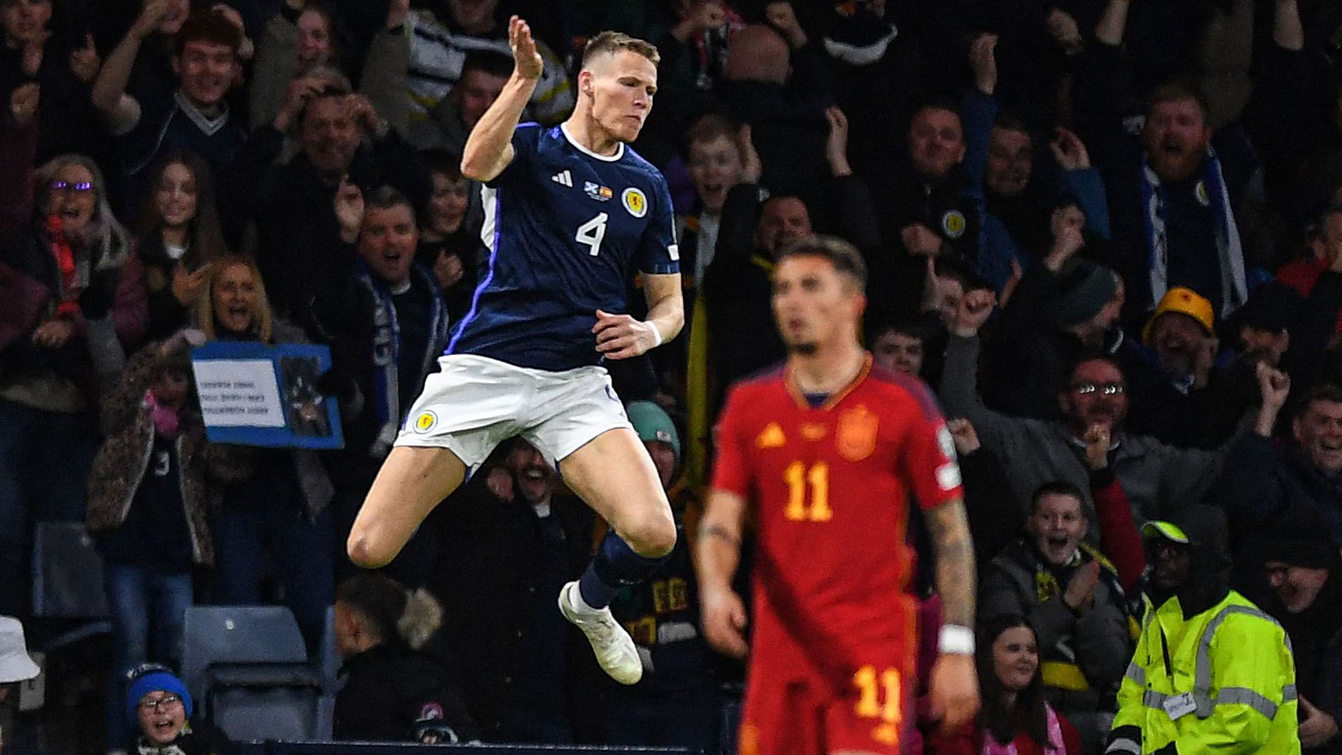 Scott McTominay Scotland celebrate 2023
