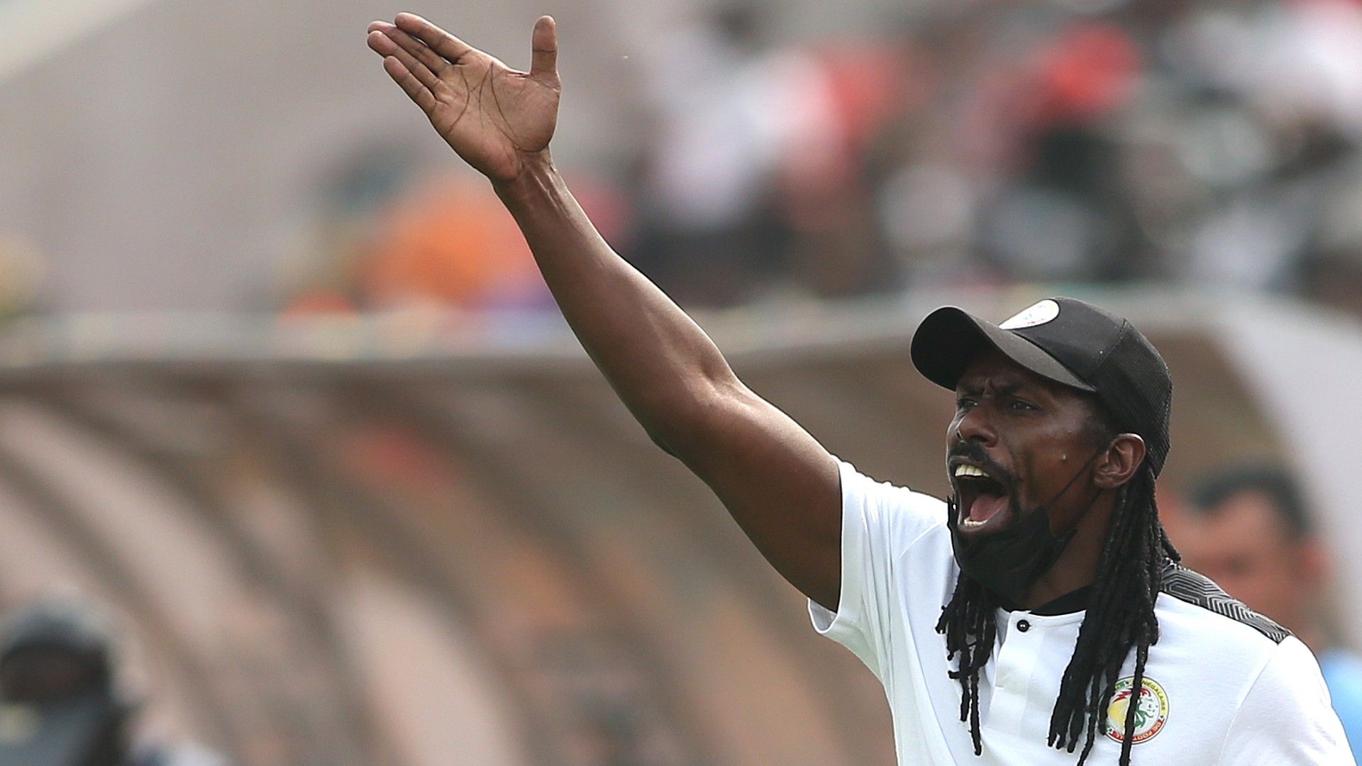 Senegal coach Aliou Cissé during the 2021 Africa Cup of Nations Afcon.