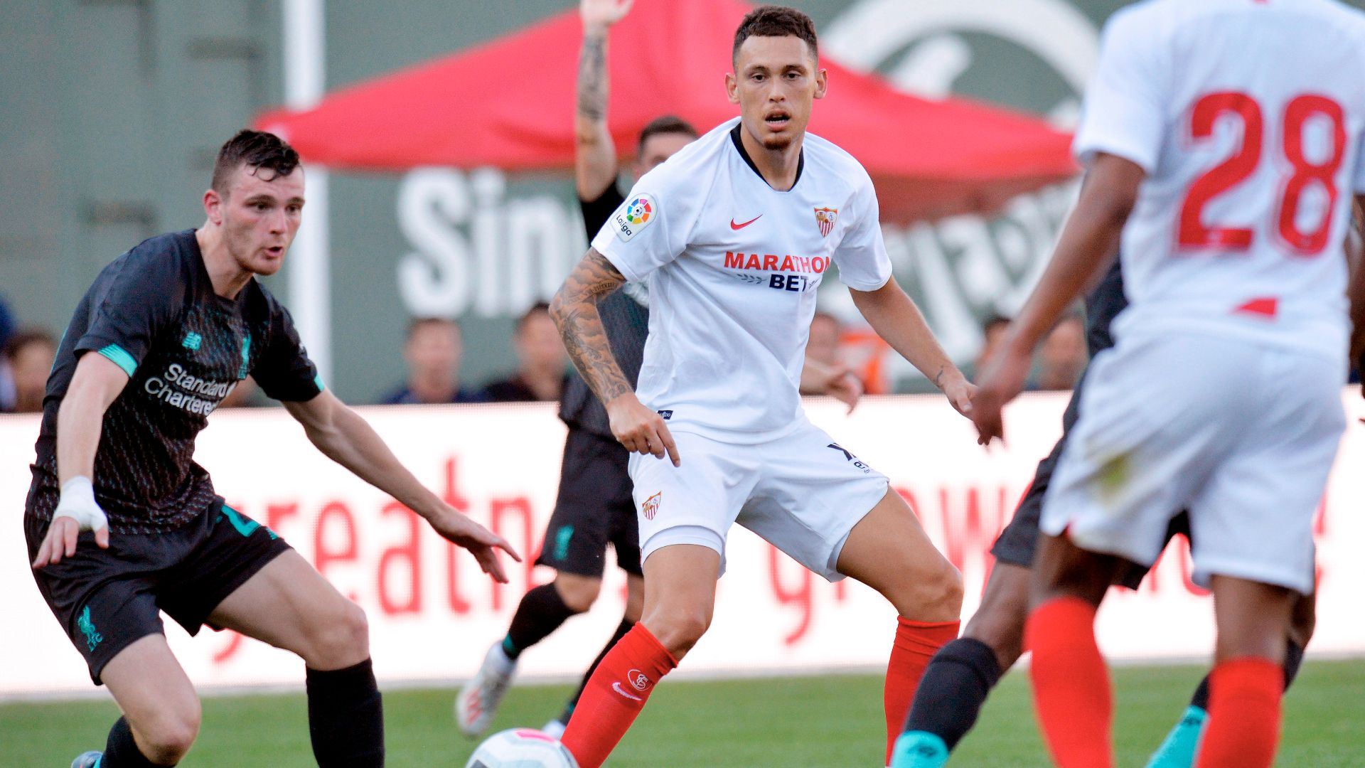 Lucas Ocampos, FC Séville - Liverpool FC, match amical le 21 juillet 2019