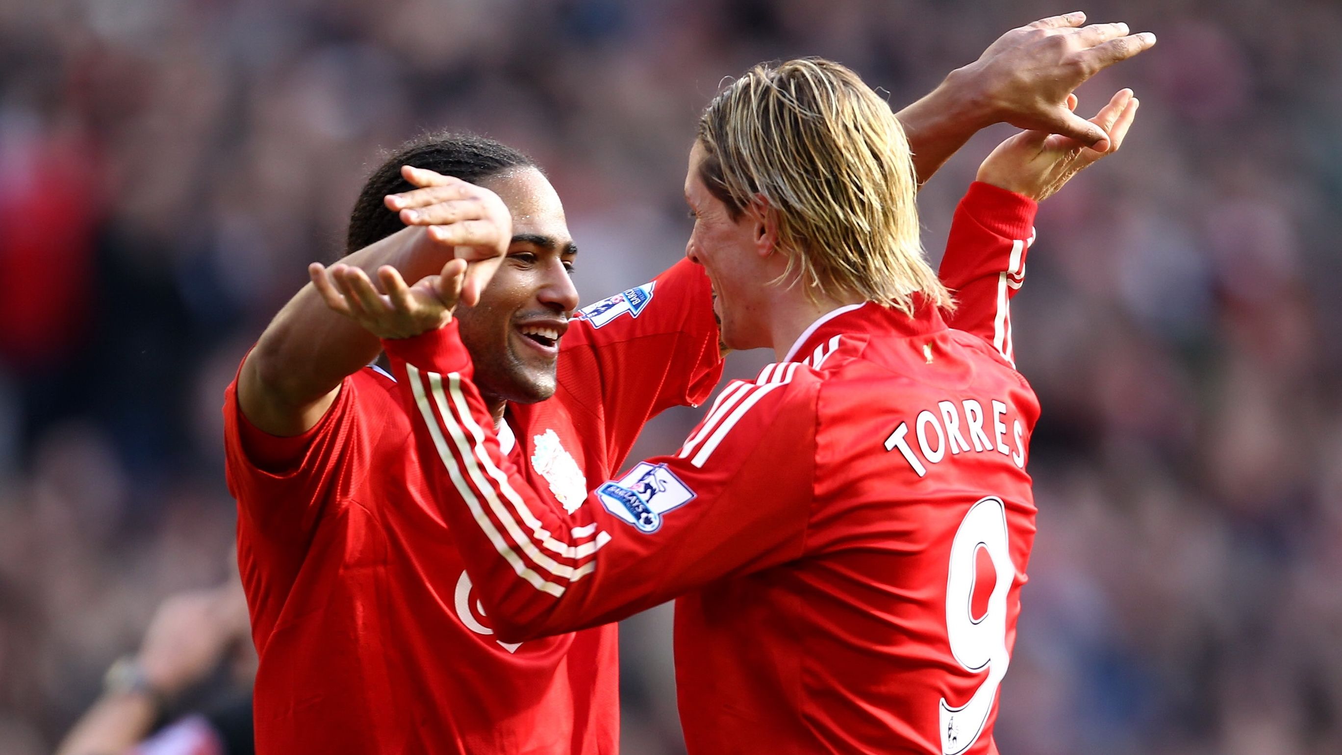 Fernando Torres Glen Johnson Liverpool Premier League