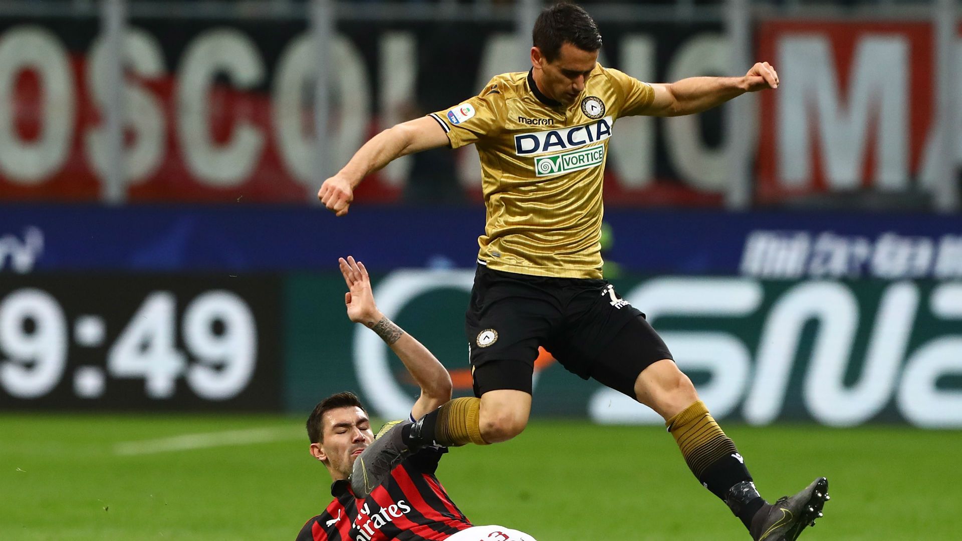 Kevin Lasagna Alessio Romagnoli Milan Udinese Serie A