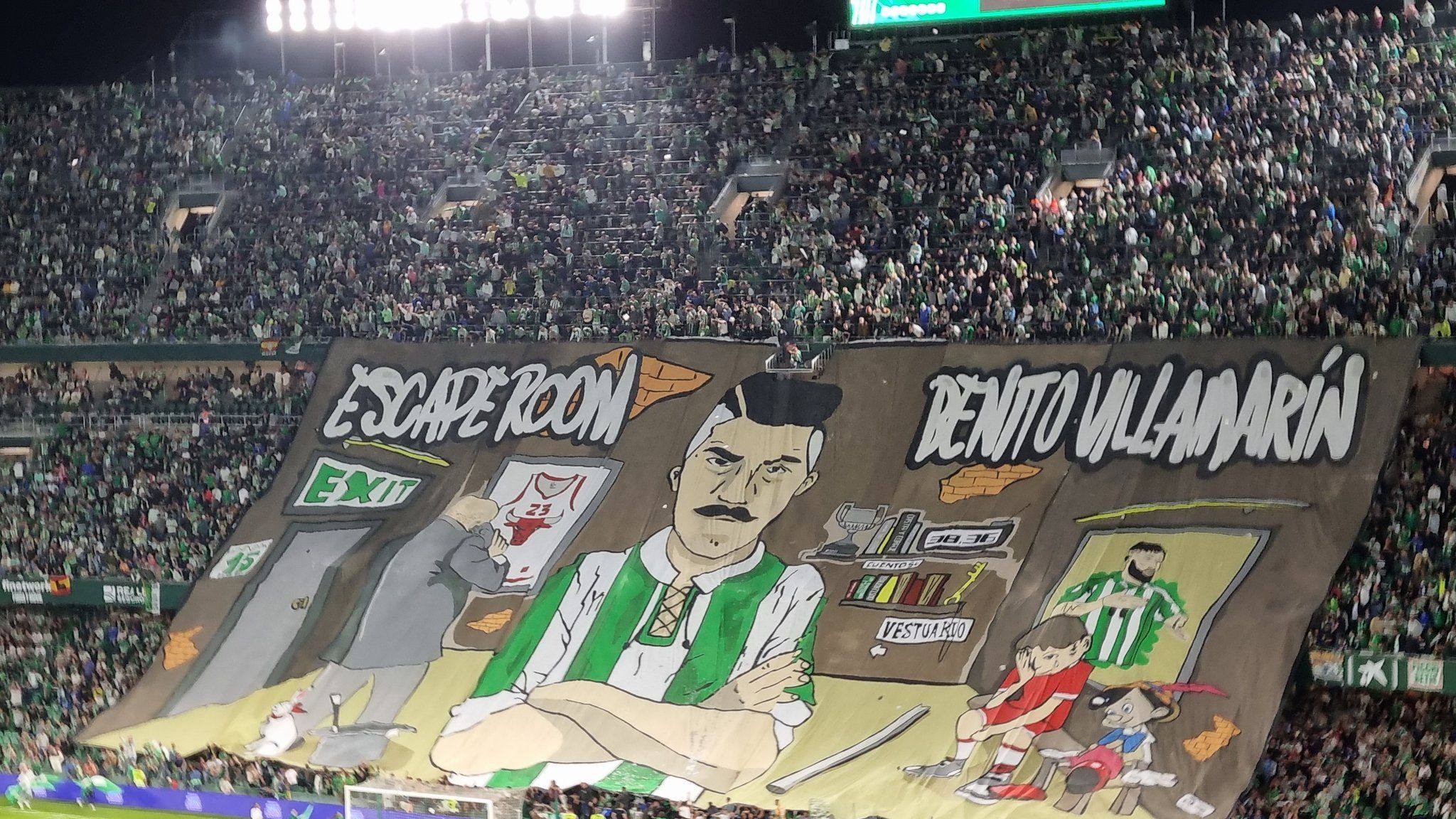 'Tifo' Benito Villamarín, Betis-Sevilla Liga 22-23