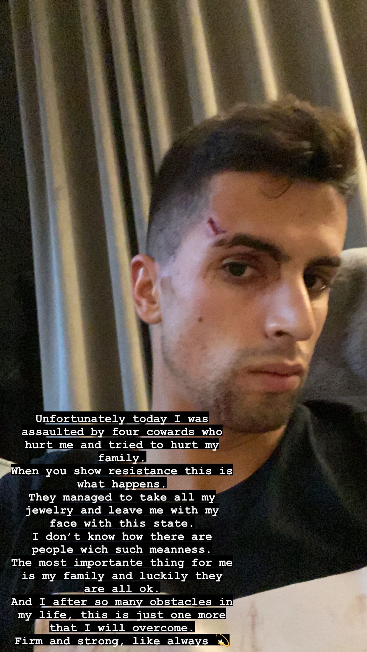 João Cancelo agression cambriolage Instagram