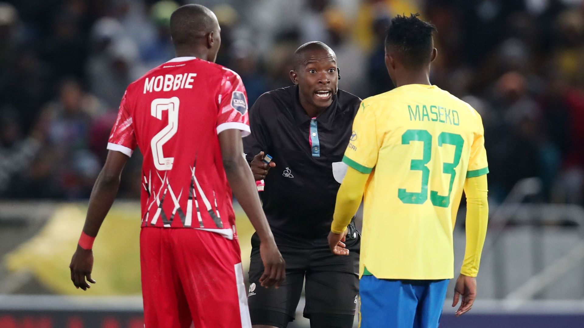 Thapelo Maseko and Nyiko Mobbie, Mamelodi Sundowns vs Sekhukhune United