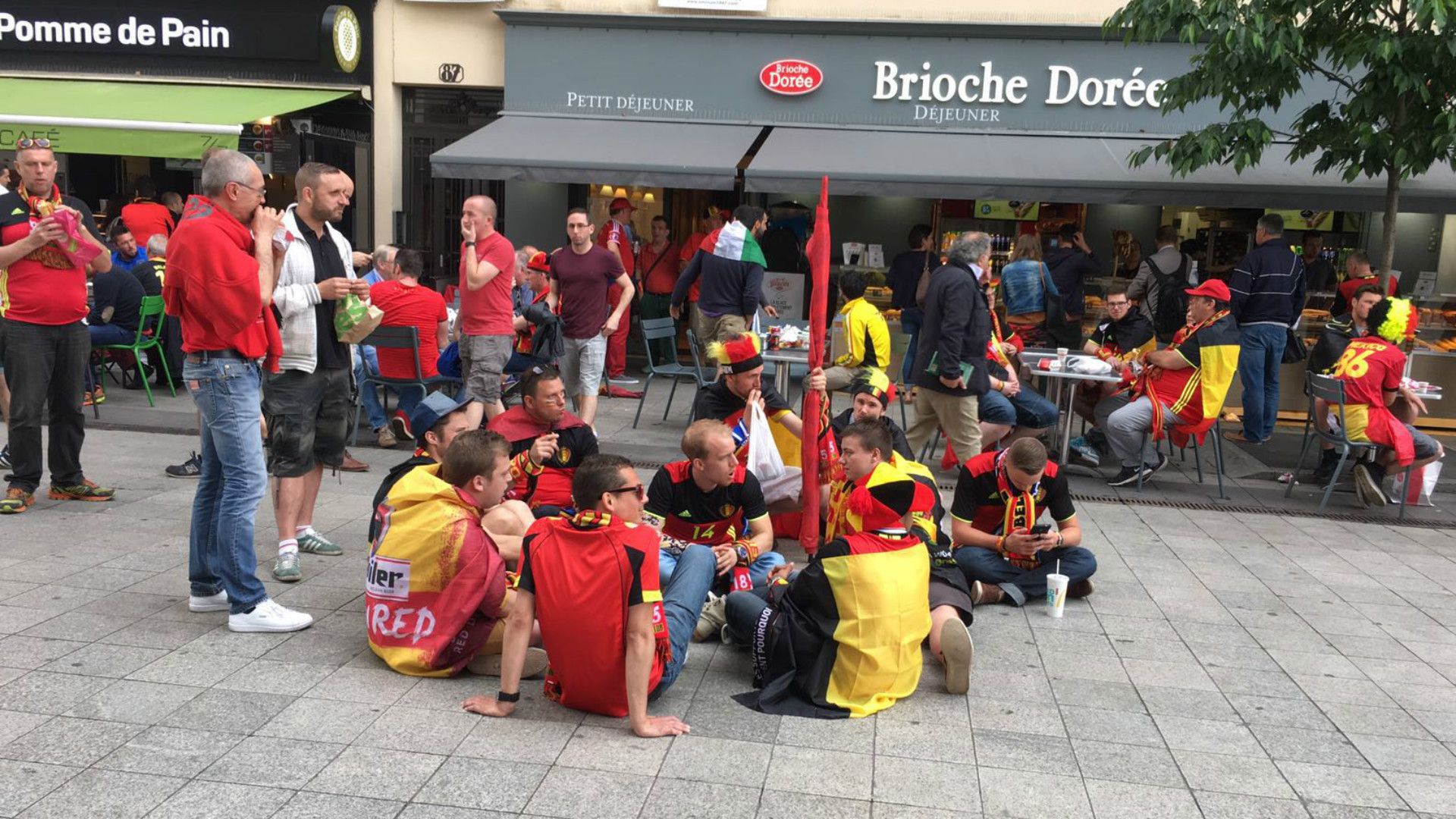 Belgium fans. Euro 2016, 20160613