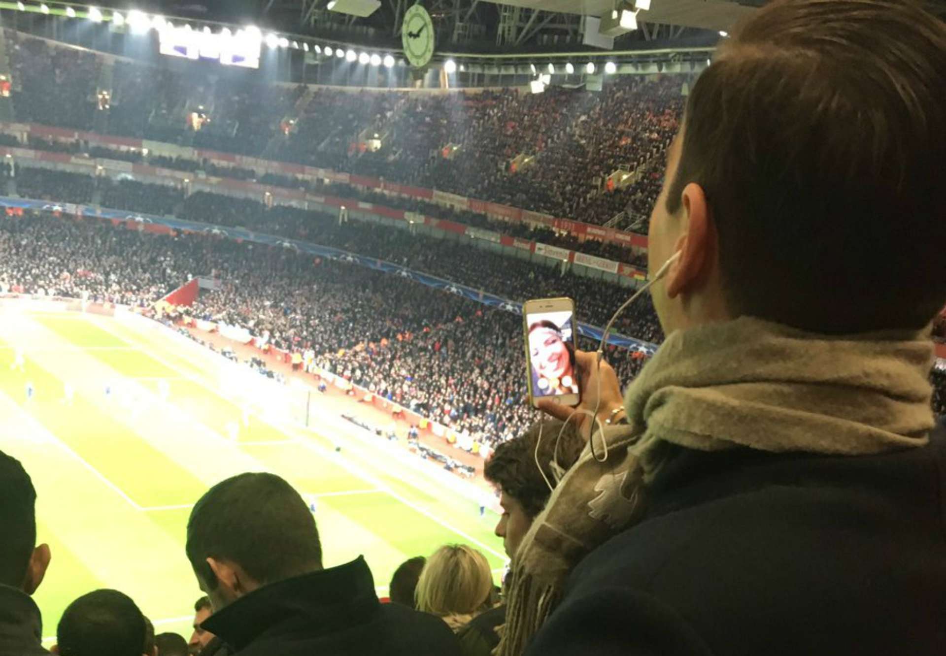 Arsenal fan FaceTime