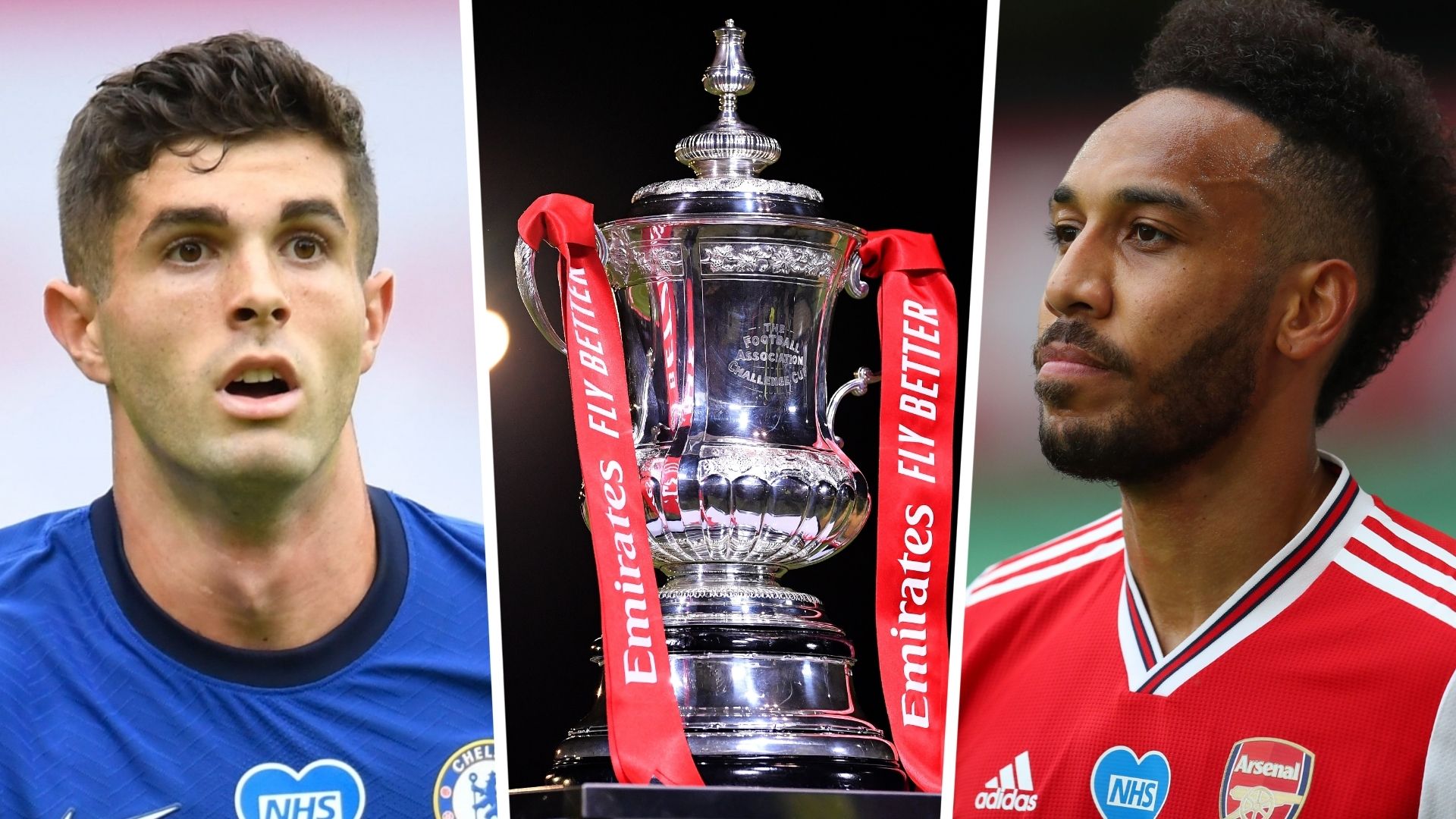 Christian Pulisic Chelsea FA Cup trophy Pierre-Emerick Aubameyang Arsenal 2019-20