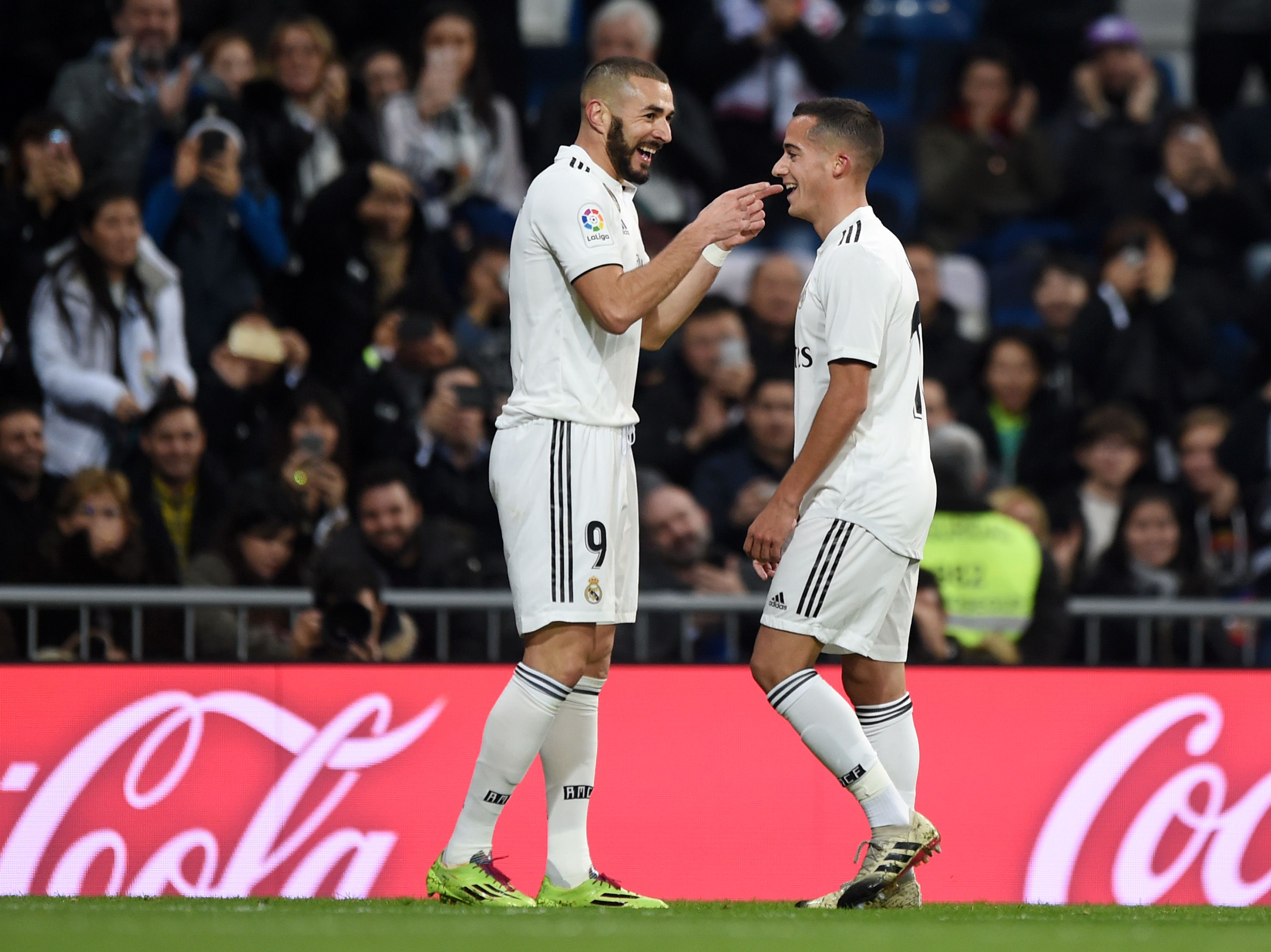 LUCAS VAZQUEZ KARIM BENZEMA REAL MADRID RAYO VALLECANO LALIGA