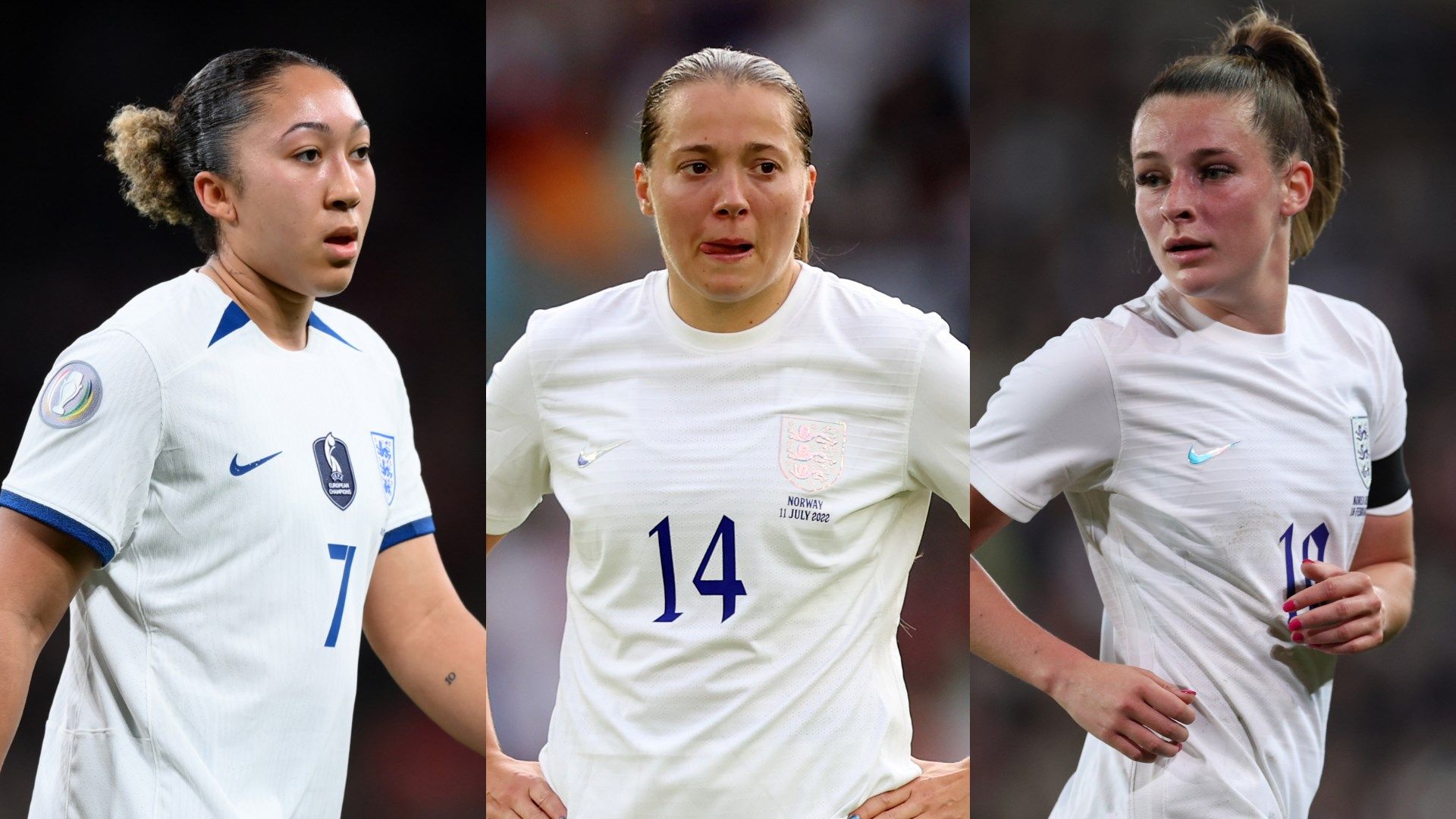Lauren James Fran Kirby Ella Toone England women composite