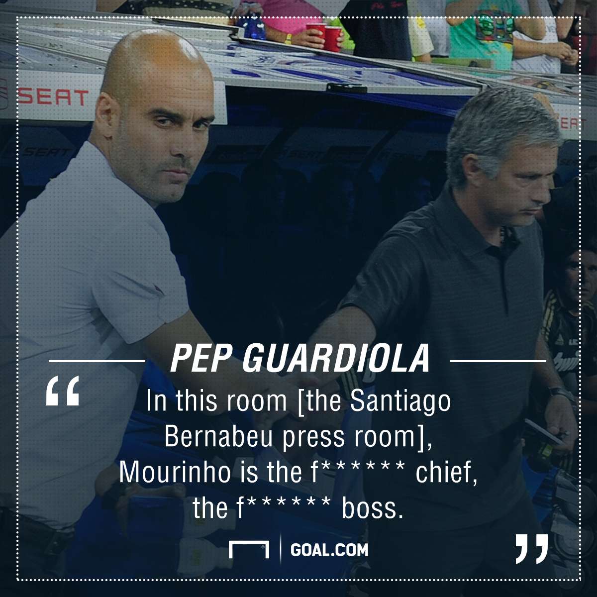 Pep Guardiola Jose Mourinho