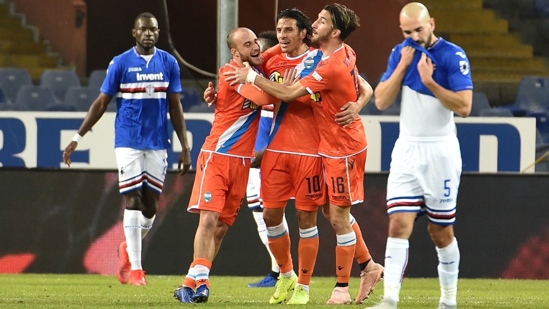 SPAL celebrating Sampdoria SPAL Coppa Italia