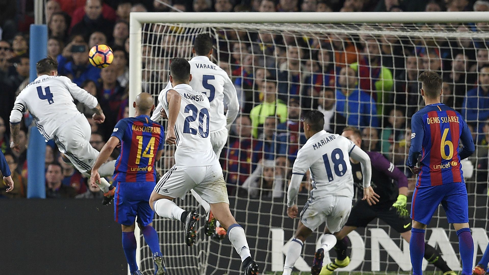Sergio Ramos goal Barcelona Real Madrid La Liga