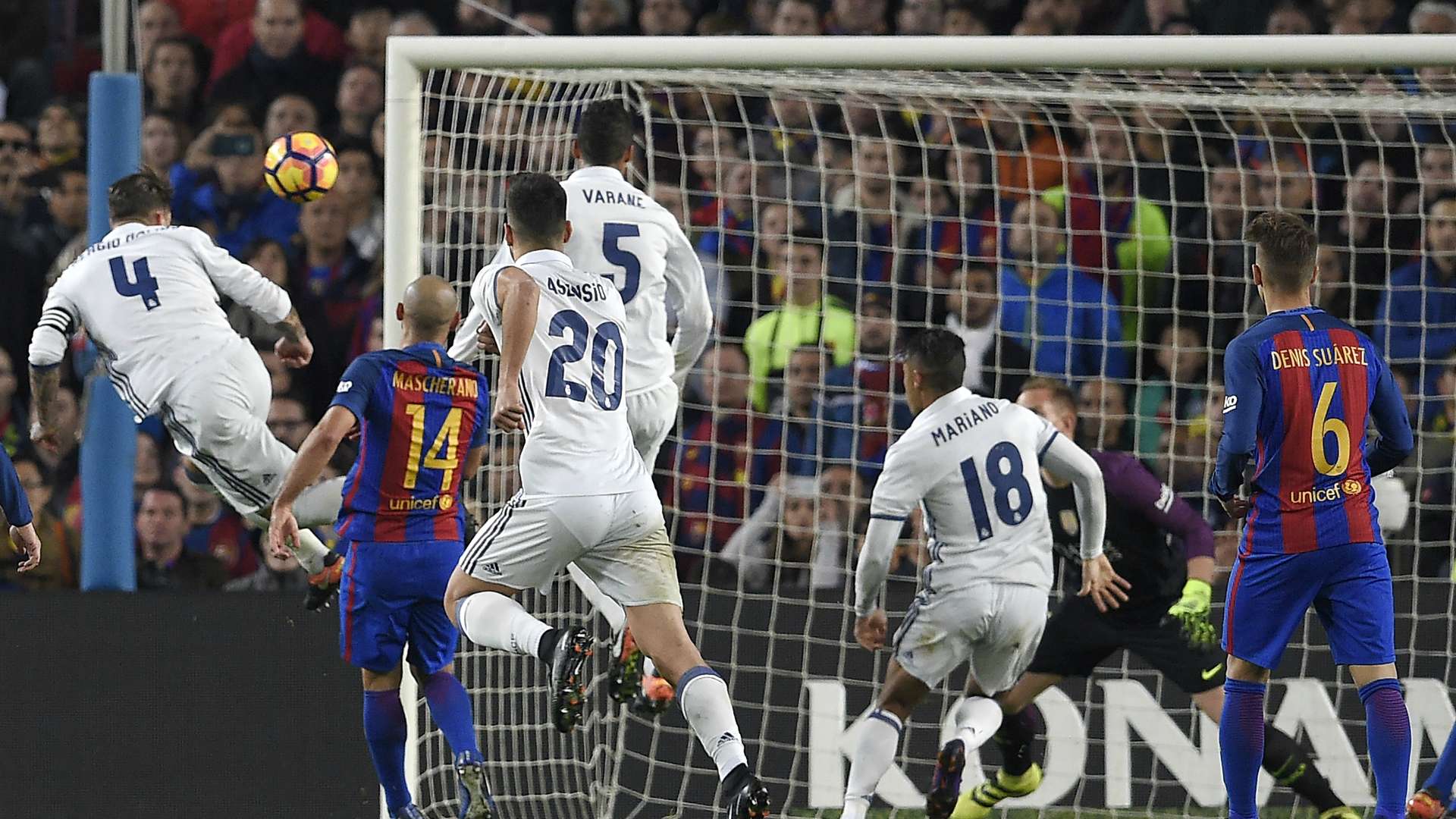 Sergio Ramos goal Barcelona Real Madrid La Liga