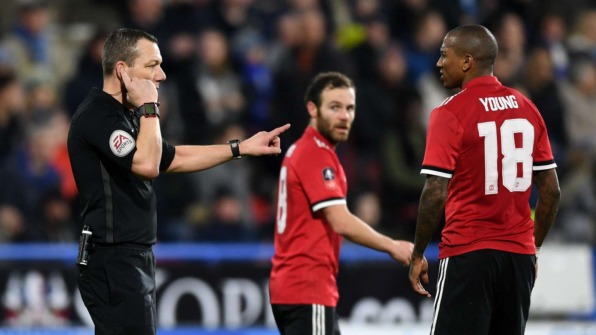 Kevin Friend VAR Juan Mata Ashley Young Manchester United FA Cup