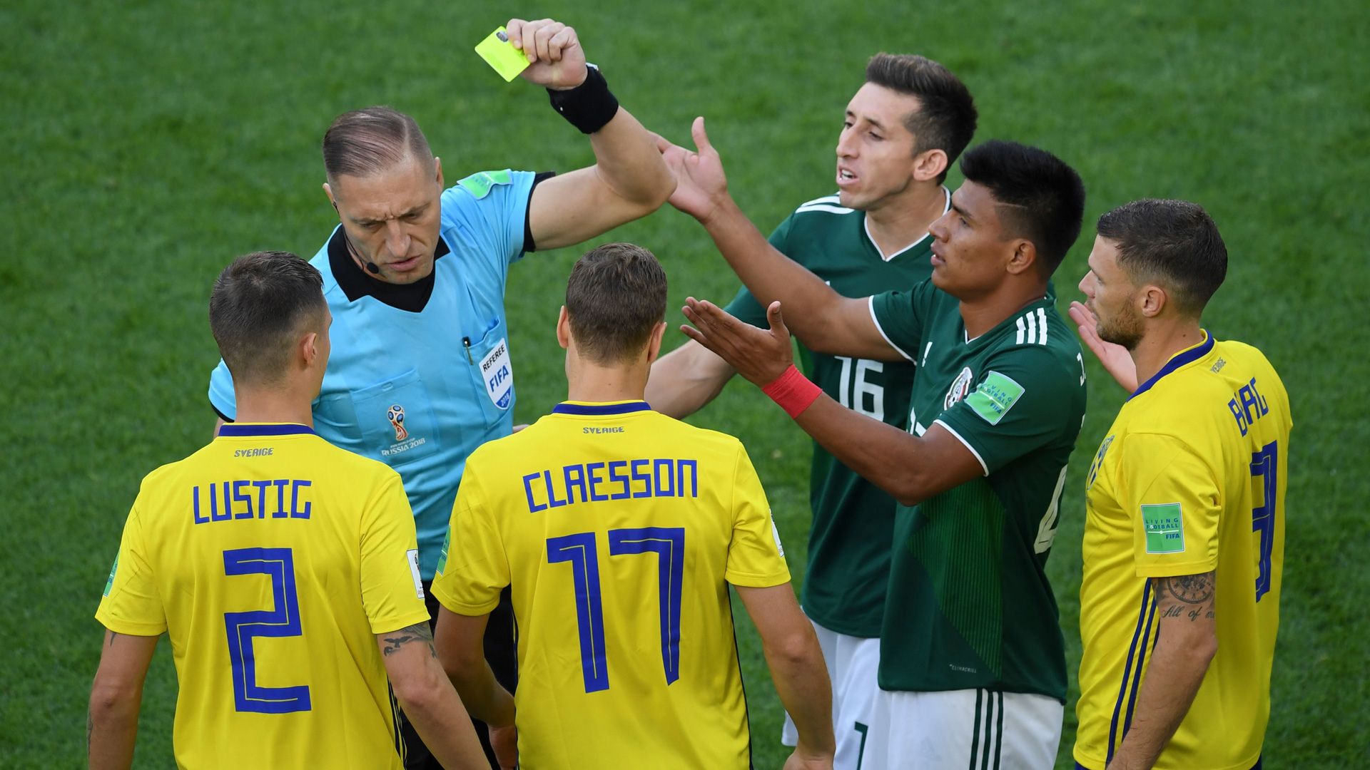 Jesus Gallardo Mexico Yellow Card World Cup