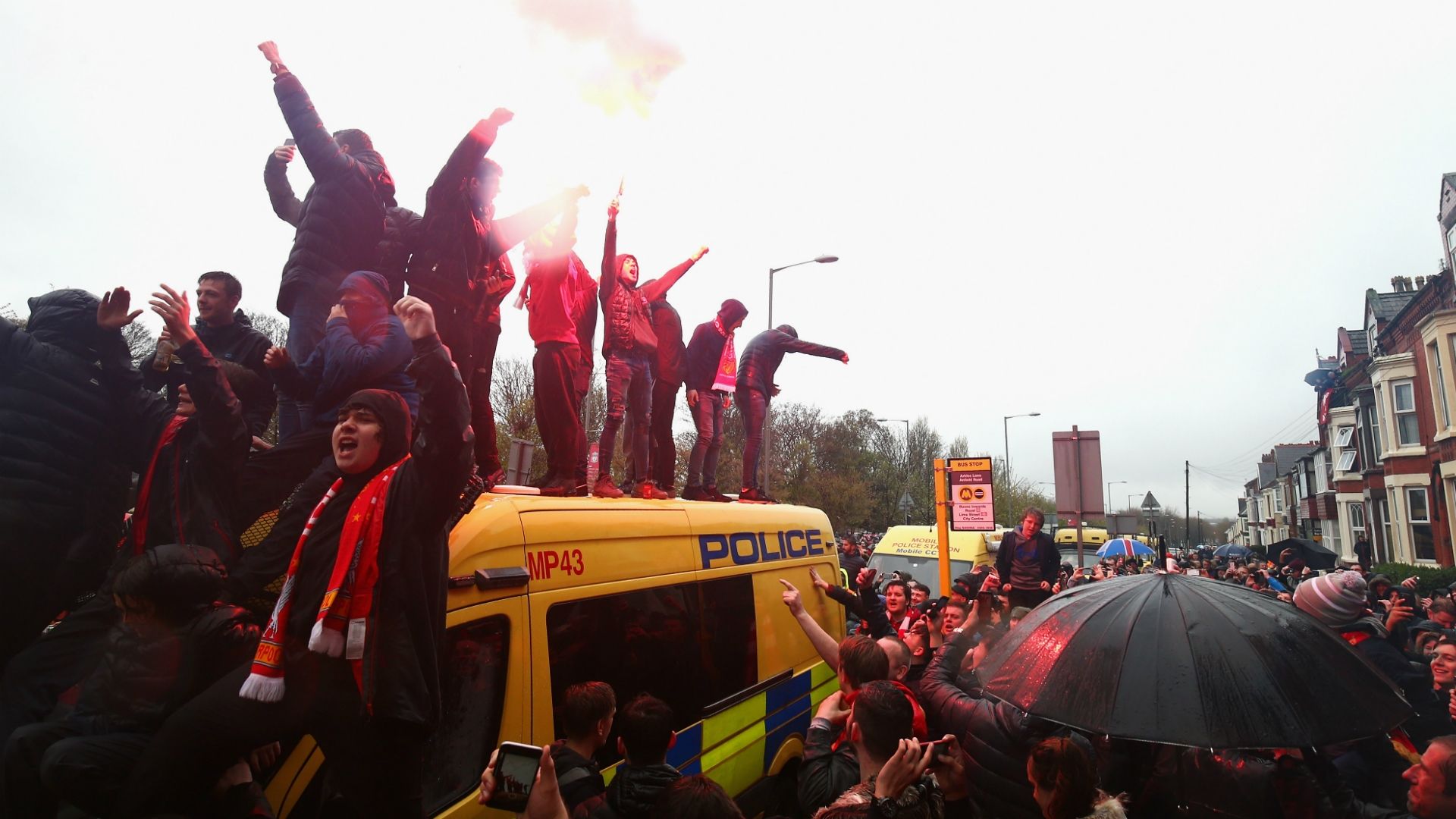Liverpool fans before the UEFA Champions League match between Roma 24042018