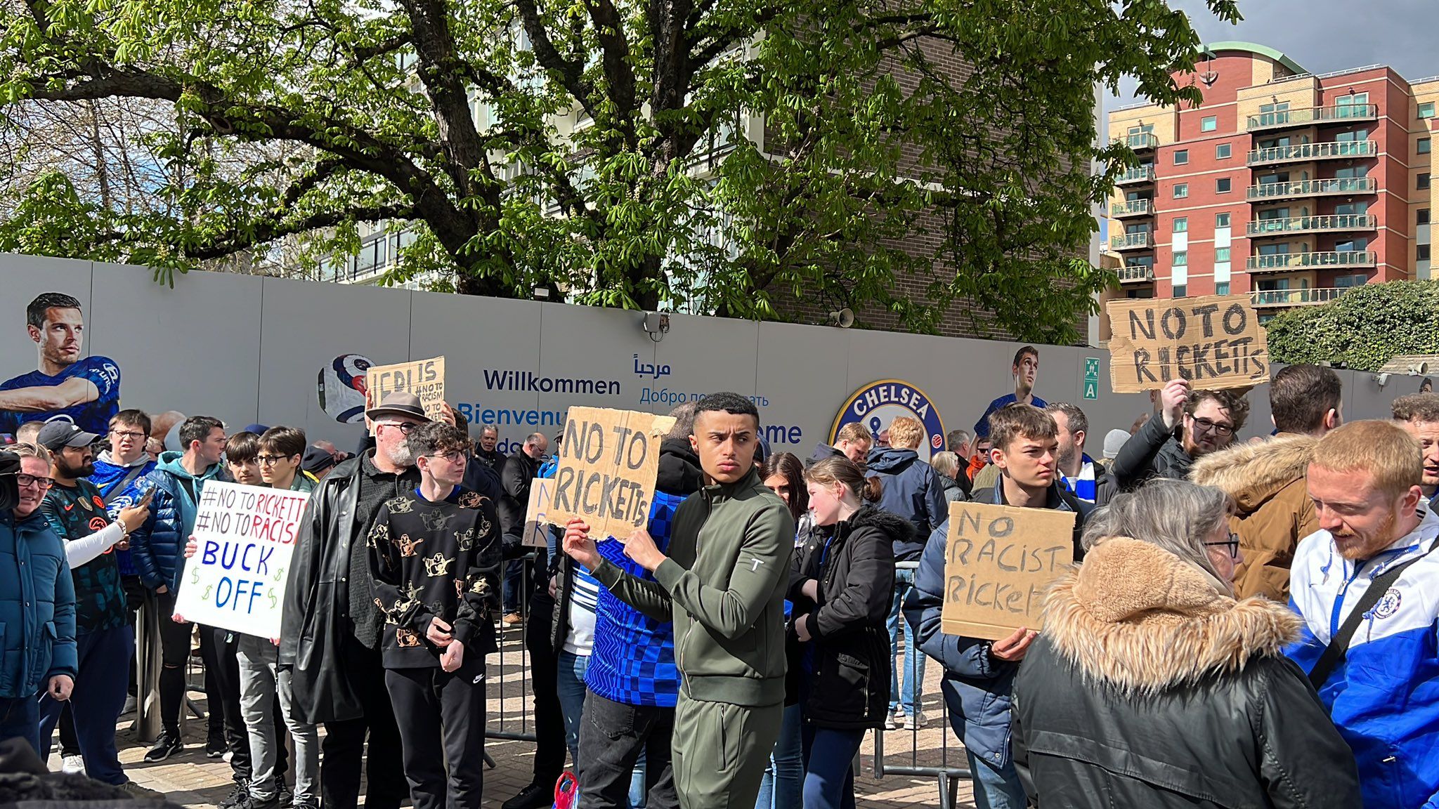 Chelsea fans Ricketts protest